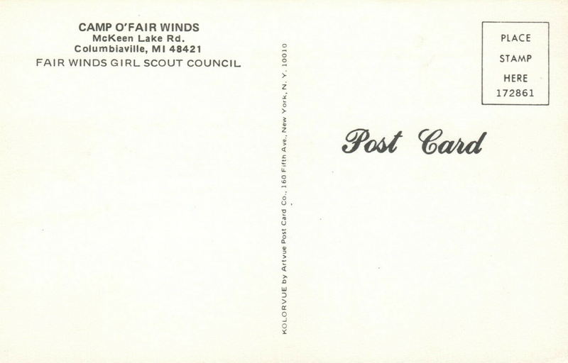 Camp OFair Winds - Old Postcard